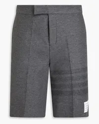 Thom Browne Gestreifte Shorts aus Baumwoll-Twill Grau