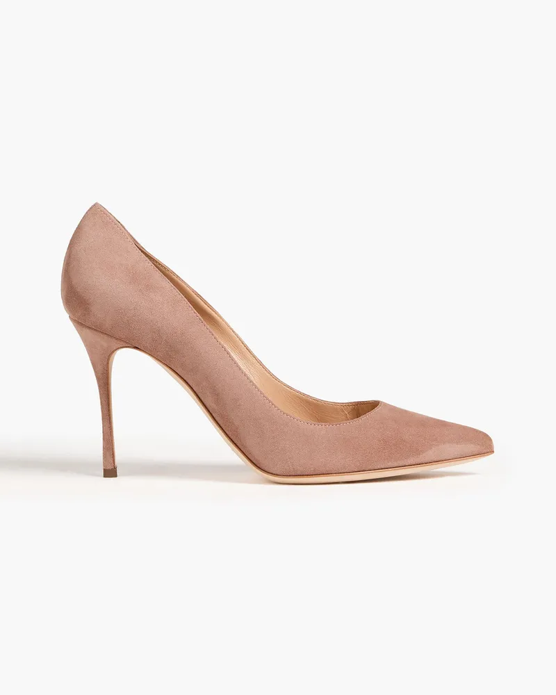 Sergio Rossi Pumps aus Veloursleder Neutral