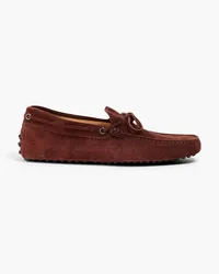 TOD'S Gommino suede driving shoes Burgunderrot