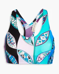 Emilio Pucci Sport-BH aus Stretch-Material mit Print Blau