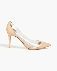 Gianvito Rossi Plexi 85 Pumps aus PVC und Leder Neutral