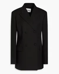 Jil Sander Doppelreihiger Blazer aus Crêpe Schwarz