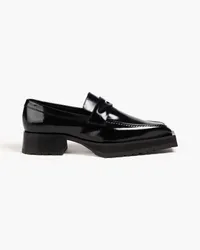 Stine Goya Gurly Loafers aus gebürstetem Leder Schwarz