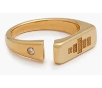 24 KT. vergoldeter Ring mit Siamite