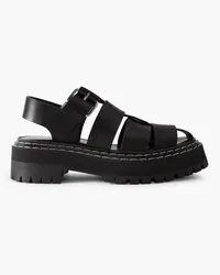 Proenza Schouler Plateausandalen aus Leder Schwarz