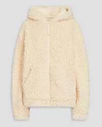 Helmut Lang Kapuzenjacke aus Shearling-Imitat Weiß