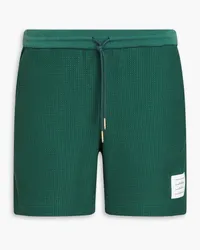 Thom Browne Shorts aus Baumwolle inWaffelstrick Grün