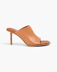 Jacquemus Les Mules Rond Carré Mules aus Leder Braun