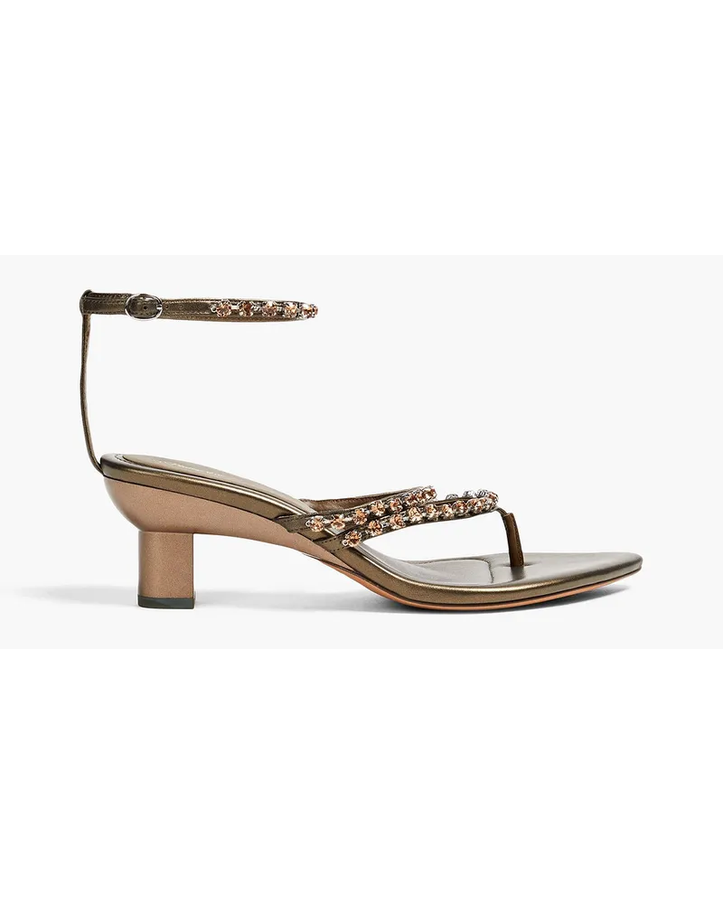 3.1 phillip lim Verona Sandalen mit Kristallverzierung Grün