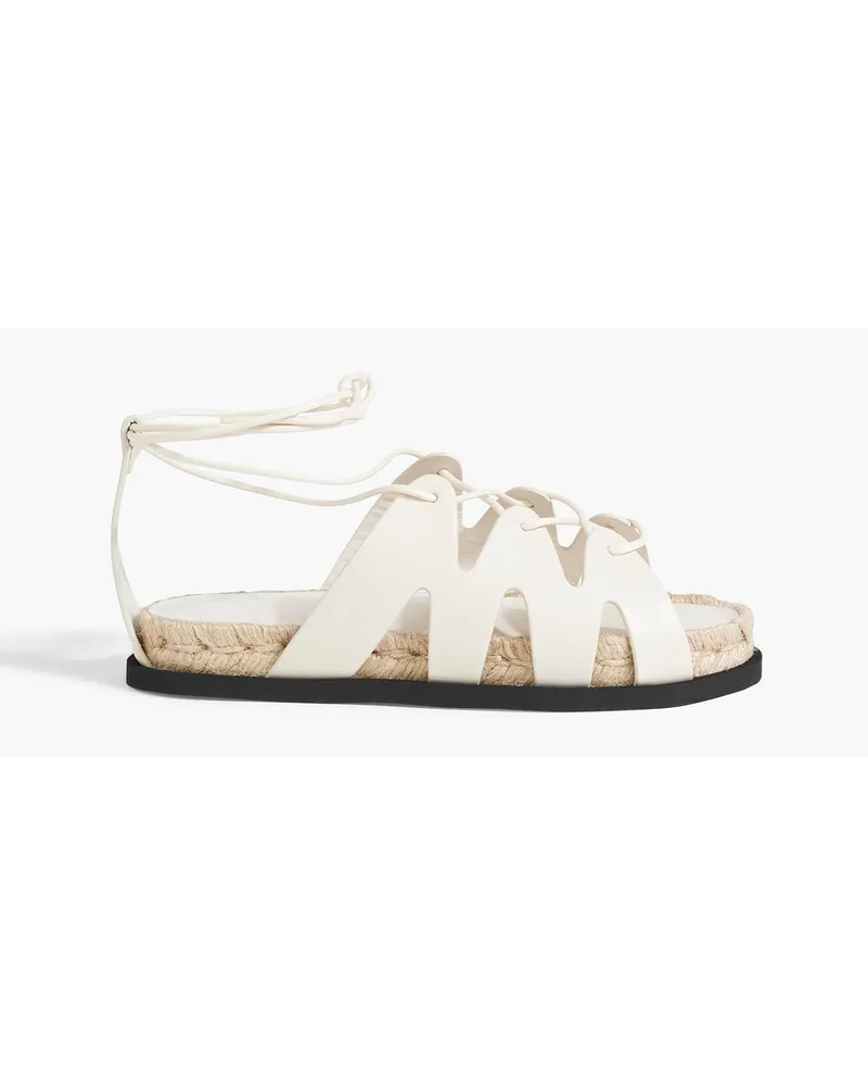 3.1 phillip lim Space for Giants Yasmine Espadrille-Sandalen aus Leder Weiß