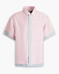 Jacquemus Melancia Hemd aus Jacquard mit Gingham-Karo Pink