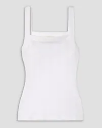 KHAITE Oylan Tanktop aus geripptem Jersey Weiß