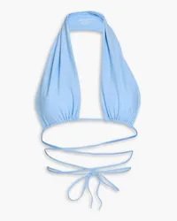 Magda Butrym Bandeau-Bikini-Oberteil mit Neckholder Blau