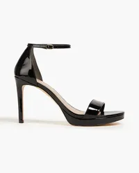 Stuart Weitzman Sandalen aus Lackleder Schwarz