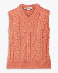 Acne Studios Tanktop mit Zopfstrickmuster Orange