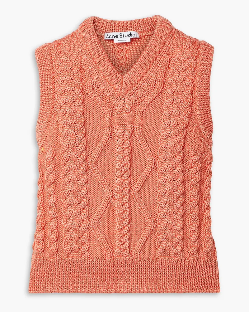 Acne Studios Tanktop mit Zopfstrickmuster Orange