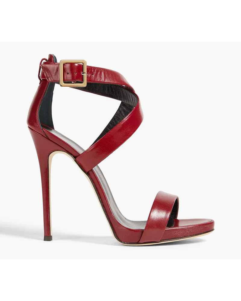 Giuseppe Zanotti Coline 110 Sandalen aus Leder Rot