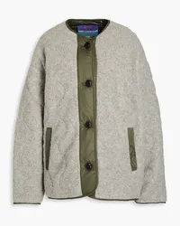 Tory Burch Wendbare Jacke aus Bouclé und Shell Grau