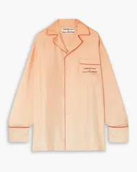 Stella McCartney Yoshitomo Nara Bluse aus Seidensatin mit Pr Orange