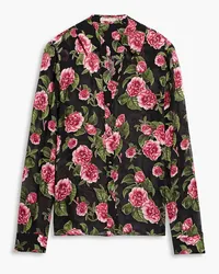 Alice + Olivia Alice OliviaEloise Bluse aus Chiffon mit Fil Coupé und floralem Print Pink