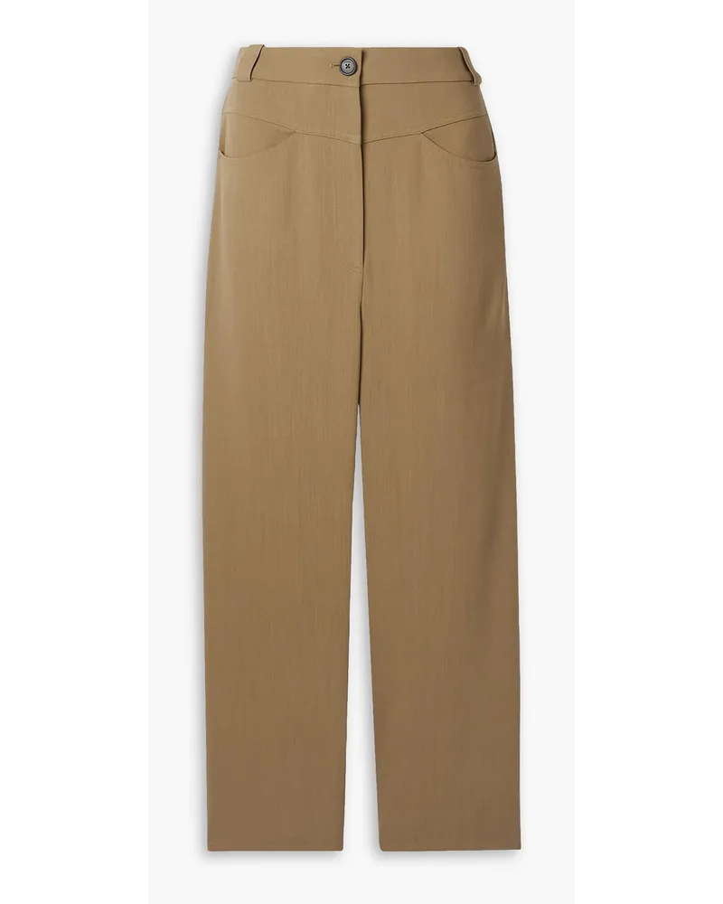 KHAITE Preen Hose mit weitem Bein aus Piqué Neutral