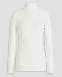 Victoria Beckham Rollkragenpullover aus Rippstrick Weiß