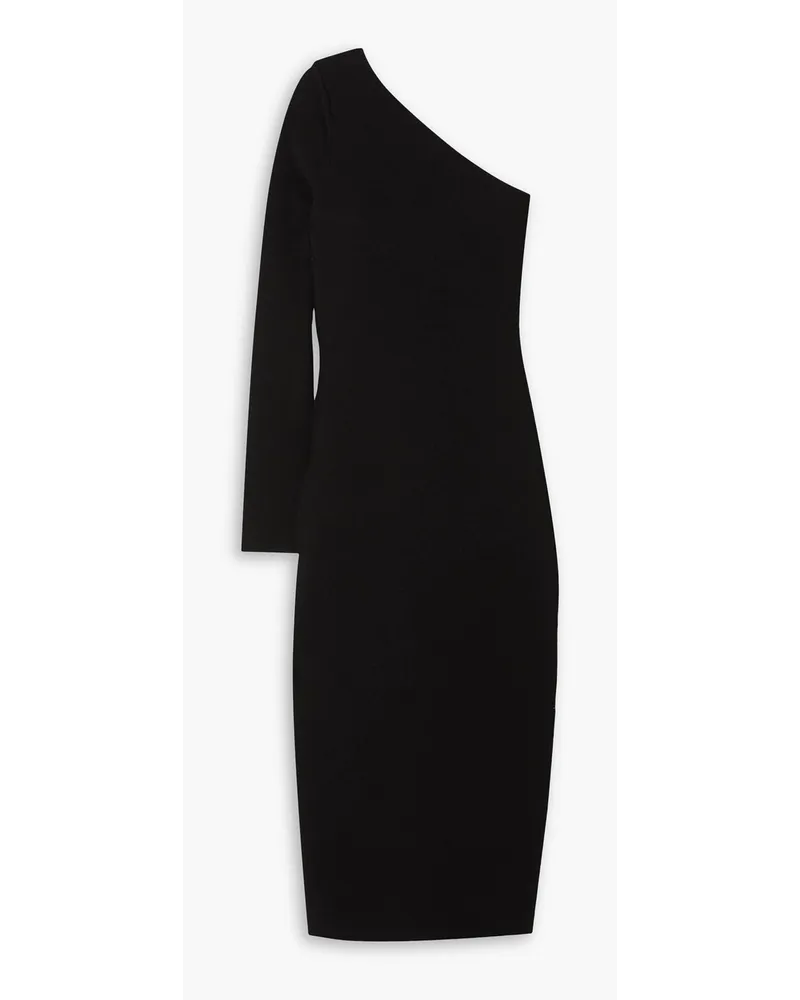 Victoria Beckham VB Body asymmetrisches Midikleid aus Stretch-Strick Schwarz