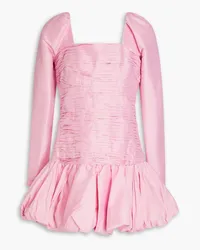 Aje. Bijou Minikleid aus Taft mit Falten und Rüschen Pink