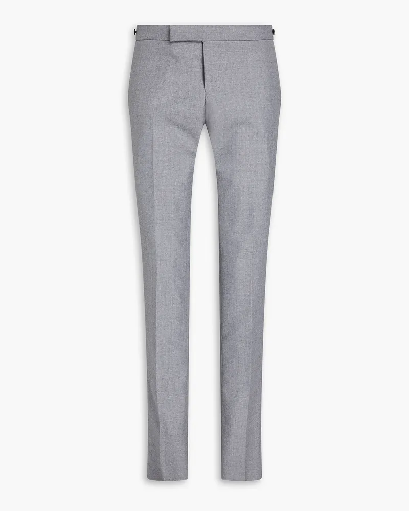 Thom Browne Melierte Hose aus einer Wollmischung Grau