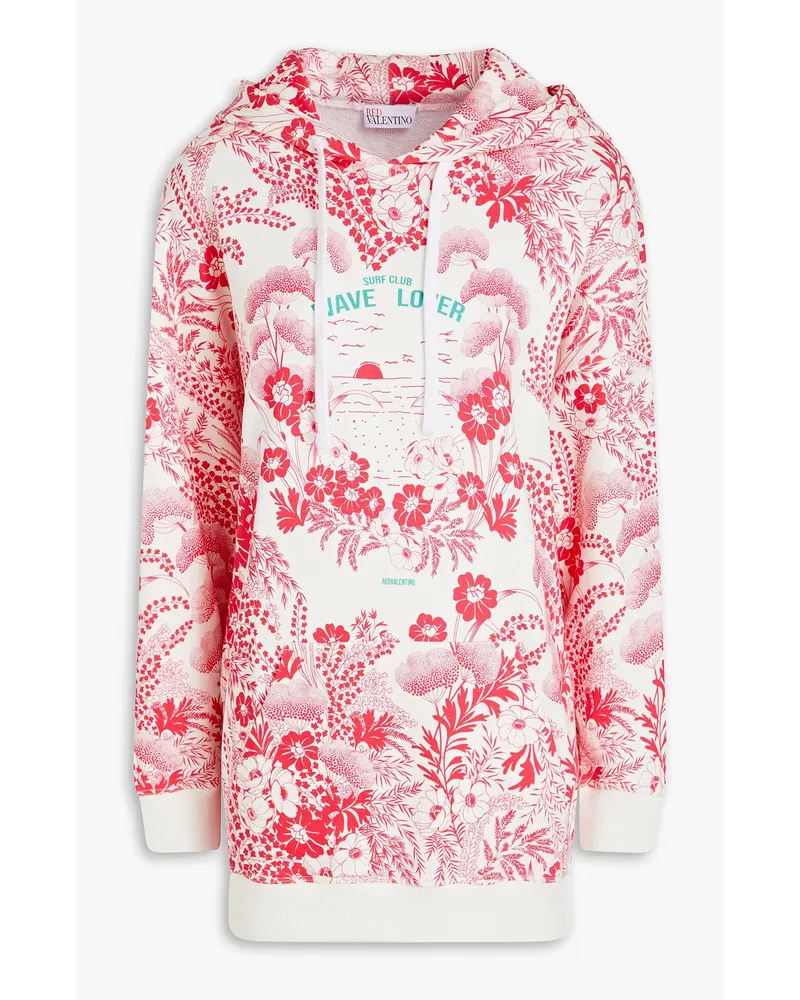 RED Valentino REDValentinoHoodie aus Baumwollftee mit Print Rot