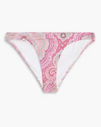 Melissa Odabash Barbados tief sitzendes Bikini-Höschen mit Paisley-Print Pink