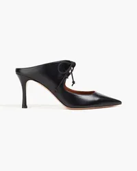 Malone Souliers Marcia 80 Mules aus Leder mit Schleife Schwarz