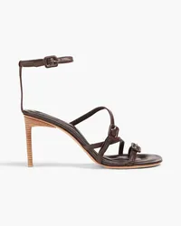 Jacquemus Camargue Sandalen aus Leder mit Schnalle Braun