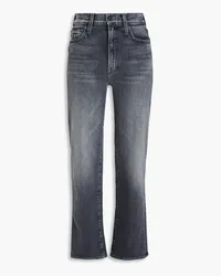 Mother Rambler hoch sitzende Jeans mit geradem Bein Grau