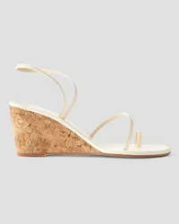 Ancient Greek Sandals Chora Wedges aus Leder Weiß