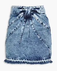 RED Valentino REDValentinoMinirock aus Denim inAcid-Waschung Blau