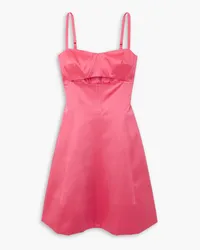 Patou Minikleid aus Satin aus einer Baumwollmischung mit Cut-outs Pink