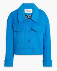 Diane von Furstenberg Dixon wool-felt jacket Blau