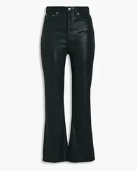 Rag & Bone Hoch sitzende Kick-flare-Jeans mit Beschichtung Grün