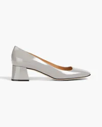 Sergio Rossi Pumps aus Lackleder Grau