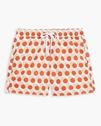 Frescobol Carioca Kurze Badeshorts mit Print Rot