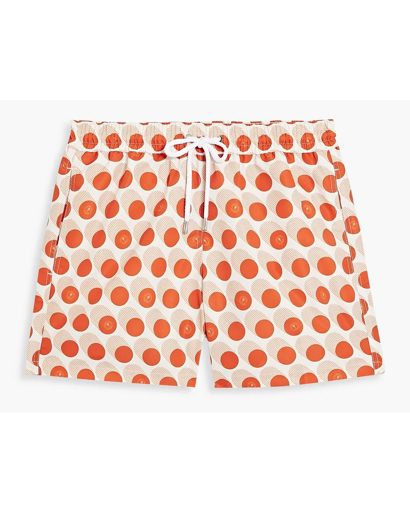 Frescobol Carioca Kurze Badeshorts mit Print Rot