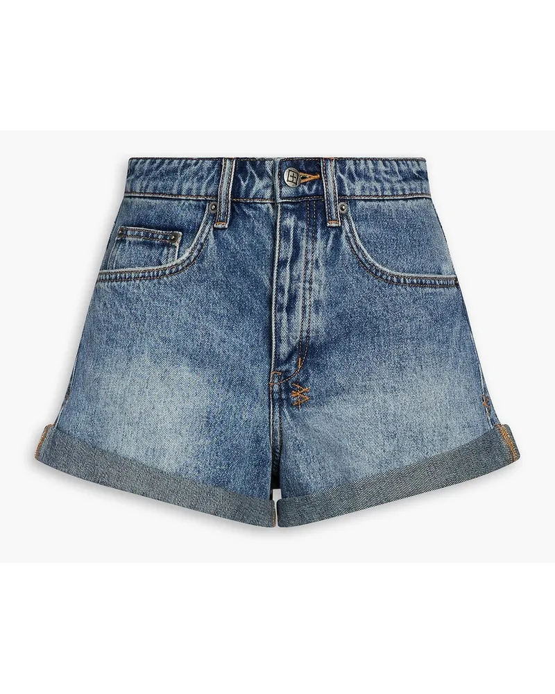 ksubi Jeansshorts inausgewaschener Optik Blau