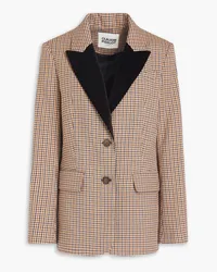 Claudie Pierlot Karierter Blazer aus Twill Neutral