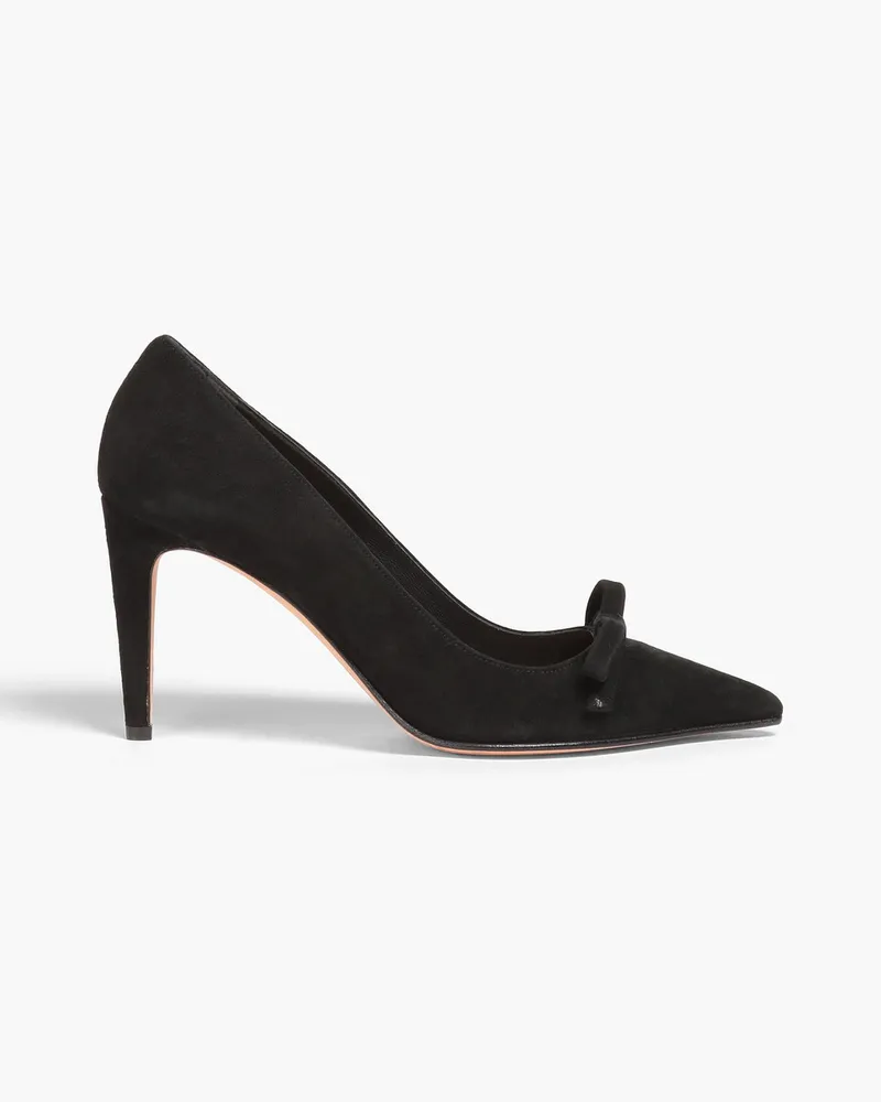 RED Valentino Sandie Pumps aus Veloursleder mit Schleife Schwarz