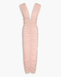 Alex Perry Gerafftes Midikleid aus Stretch-Jersey Pink