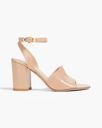 Gianvito Rossi Sandalen aus Lackleder Neutral