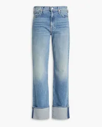 Mother Duster hoch sitzende Jeans mit geradem Bein Blau