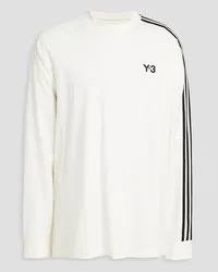 Y-3 T-Shirt aus Baumwoll-Jersey mit Streifen Weiß