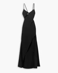 Monse Maxikleid aus Crêpe mit Cut-outs Schwarz